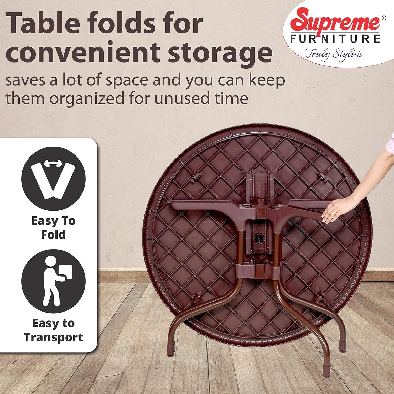 Supreme Cherry 4 Seater Dining Table gallery 4
