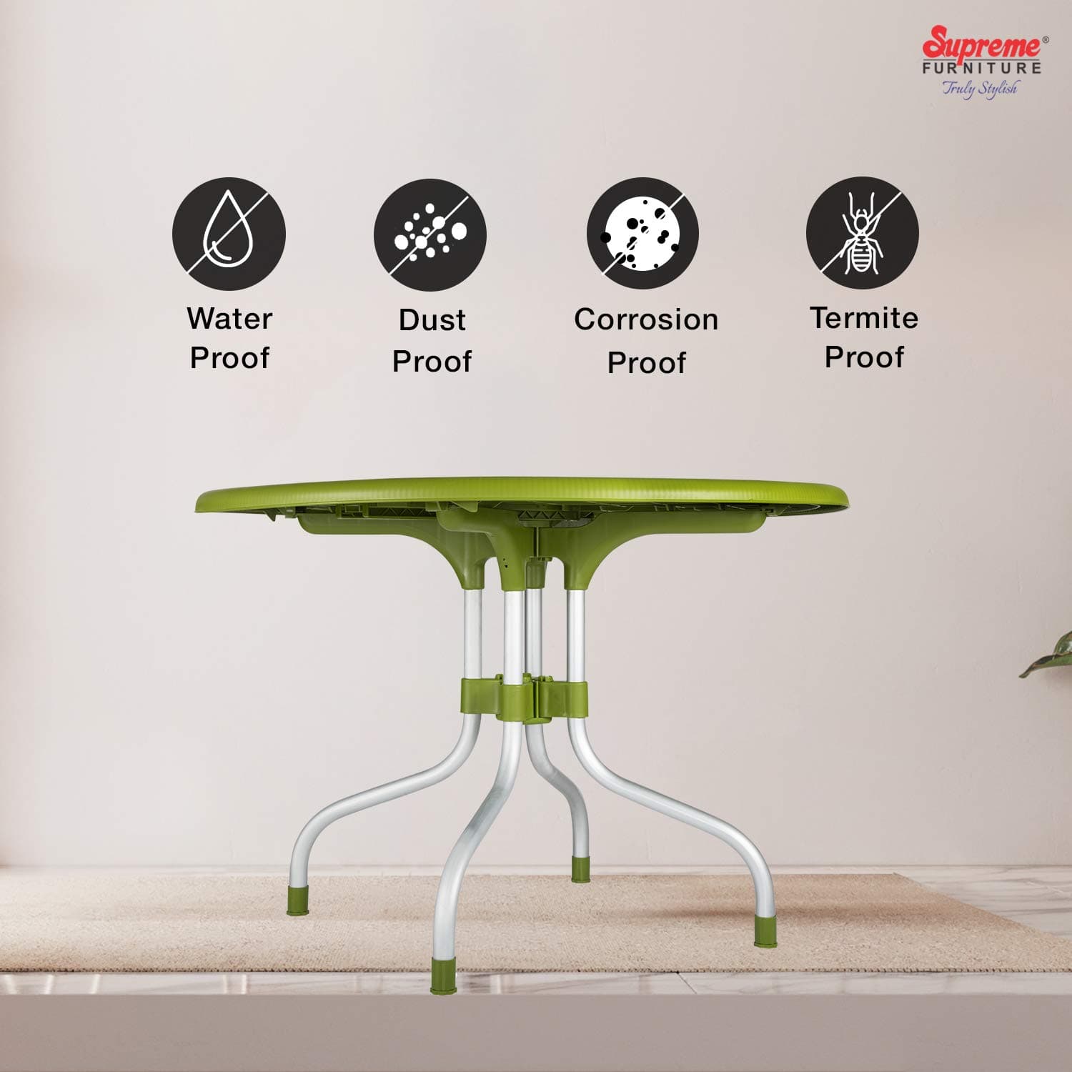 Supreme Cherry 4 Seater Dining Table gallery 5